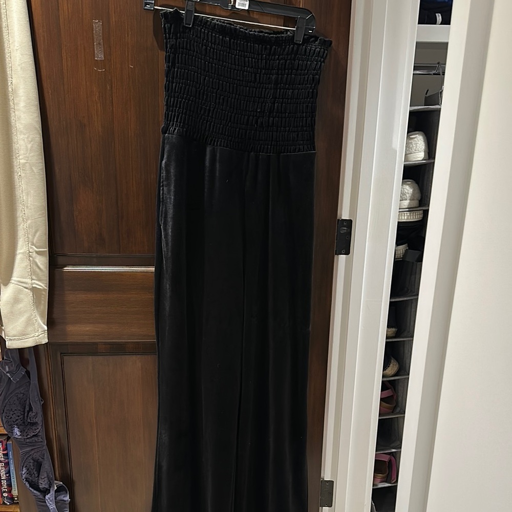 Juicy Couture Velvet Strapless Jumpsuit